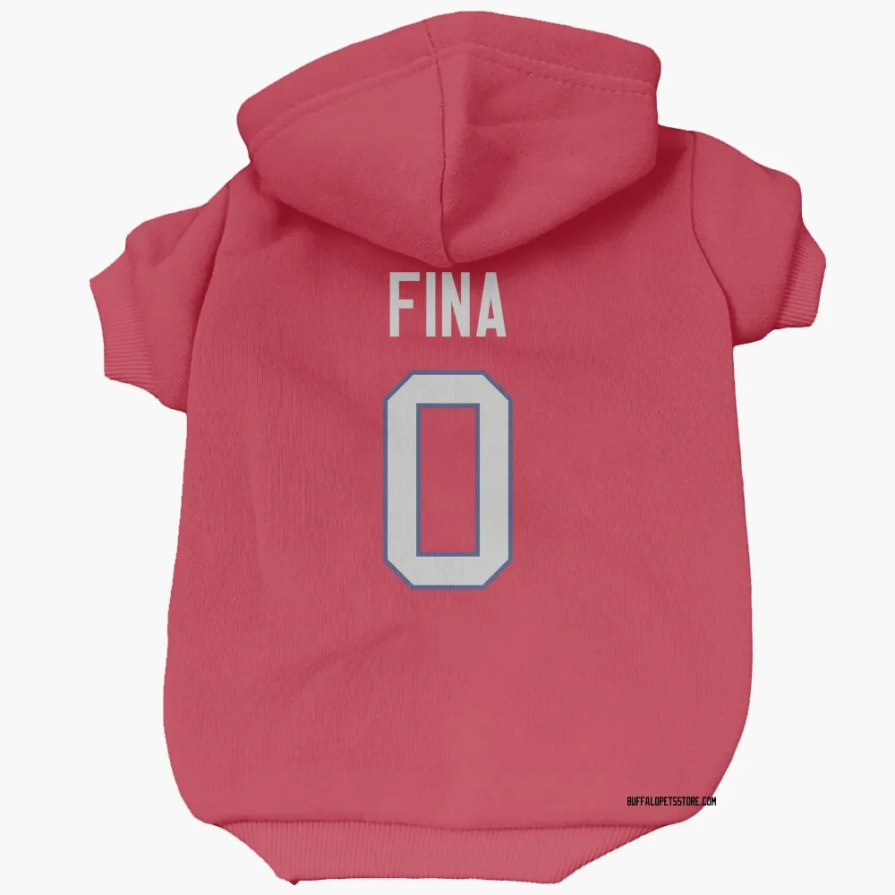 Buffalo Bills Bruno Fina Red Pet Hoodie for Dog & Cat
