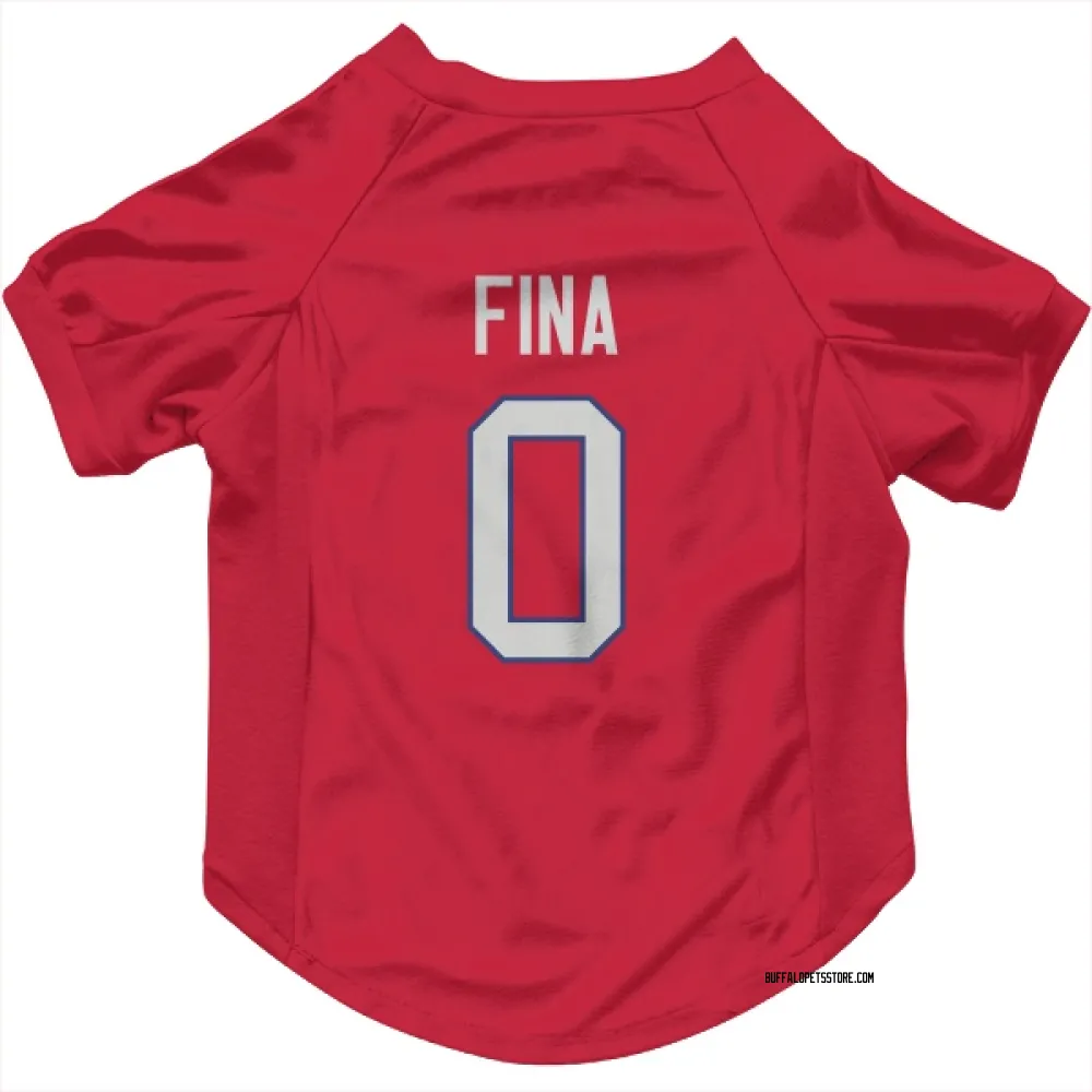 Buffalo Bills Bruno Fina Red Pet Jersey for Dog & Cat