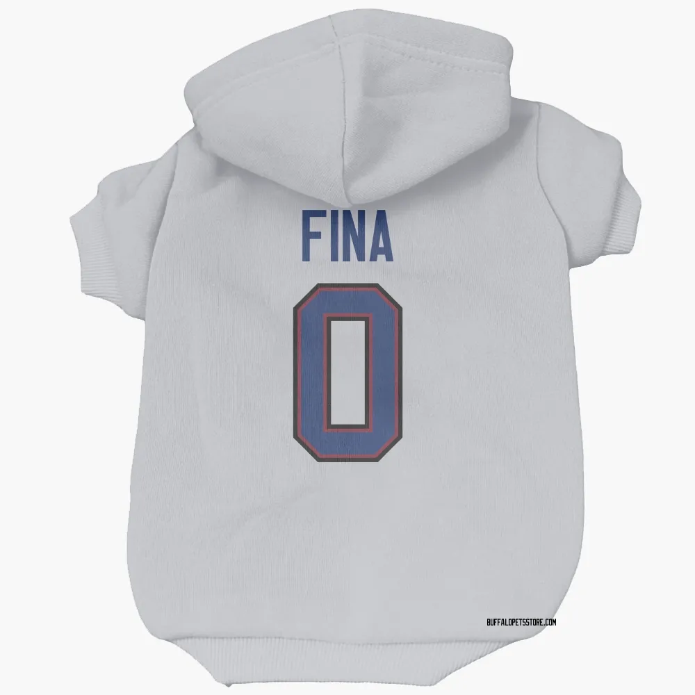 Buffalo Bills Bruno Fina White Pet Hoodie for Dog & Cat