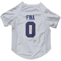 Buffalo Bills Bruno Fina White Pet Jersey for Dog & Cat