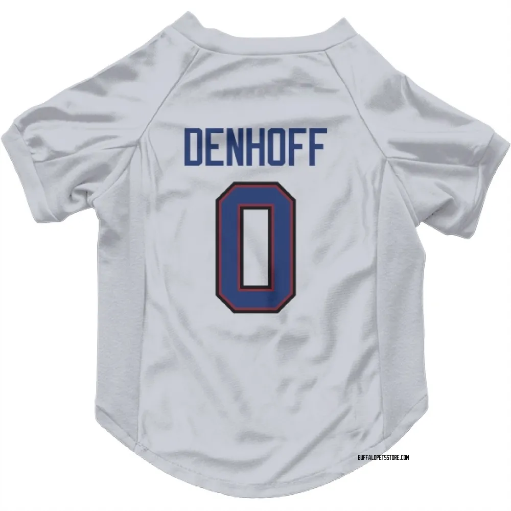 Buffalo Bills Cade Denhoff White Pet Jersey for Dog & Cat