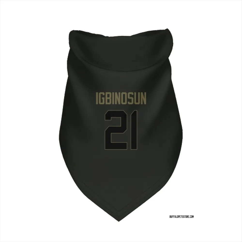 Buffalo Bills Davison Igbinosun Black Service Pet Bandana for Dog & Cat