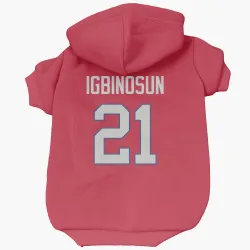 Buffalo Bills Davison Igbinosun Red Pet Hoodie for Dog & Cat