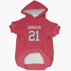 Buffalo Bills Davison Igbinosun Red Pet Hoodie for Dog & Cat