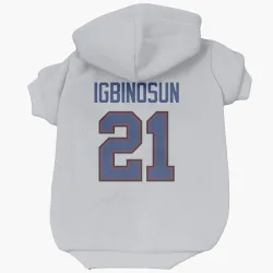 Buffalo Bills Davison Igbinosun White Pet Hoodie for Dog & Cat
