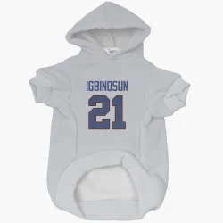 Buffalo Bills Davison Igbinosun White Pet Hoodie for Dog & Cat