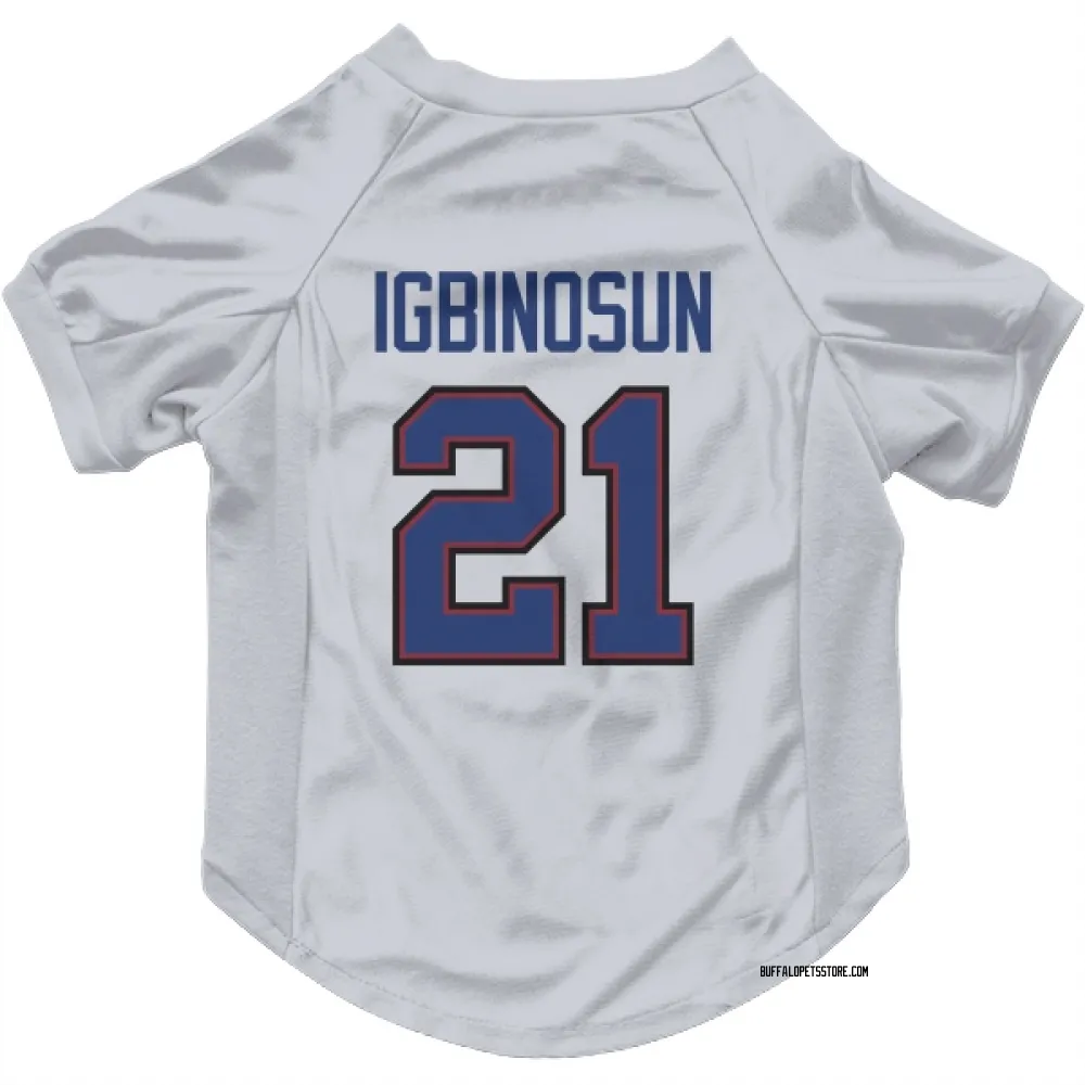Buffalo Bills Davison Igbinosun White Pet Jersey for Dog & Cat
