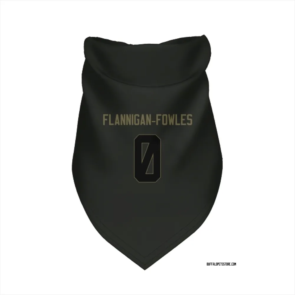 Buffalo Bills Demetrius Flannigan-Fowles Black Service Pet Bandana for Dog & Cat
