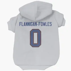 Buffalo Bills Demetrius Flannigan-Fowles White Pet Hoodie for Dog & Cat