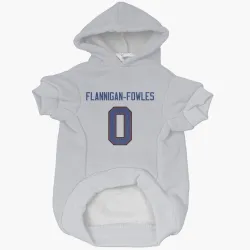 Buffalo Bills Demetrius Flannigan-Fowles White Pet Hoodie for Dog & Cat