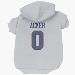 Buffalo Bills Jackson Acker White Pet Hoodie for Dog & Cat