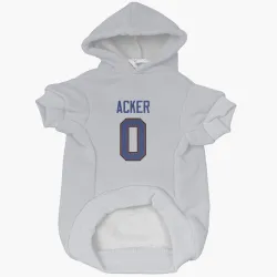 Buffalo Bills Jackson Acker White Pet Hoodie for Dog & Cat