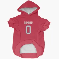 Buffalo Bills Jordan Dunbar Red Pet Hoodie for Dog & Cat