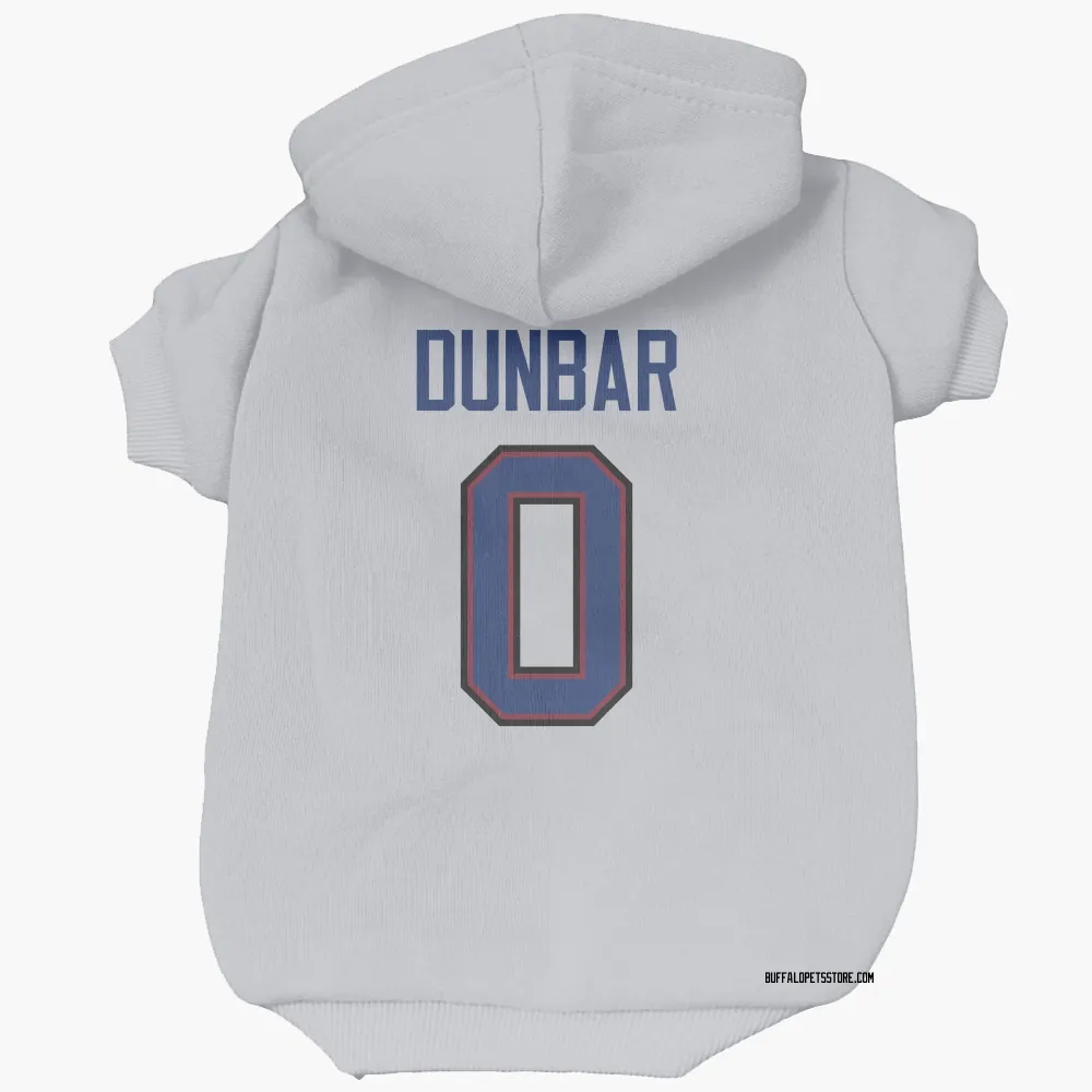 Buffalo Bills Jordan Dunbar White Pet Hoodie for Dog & Cat
