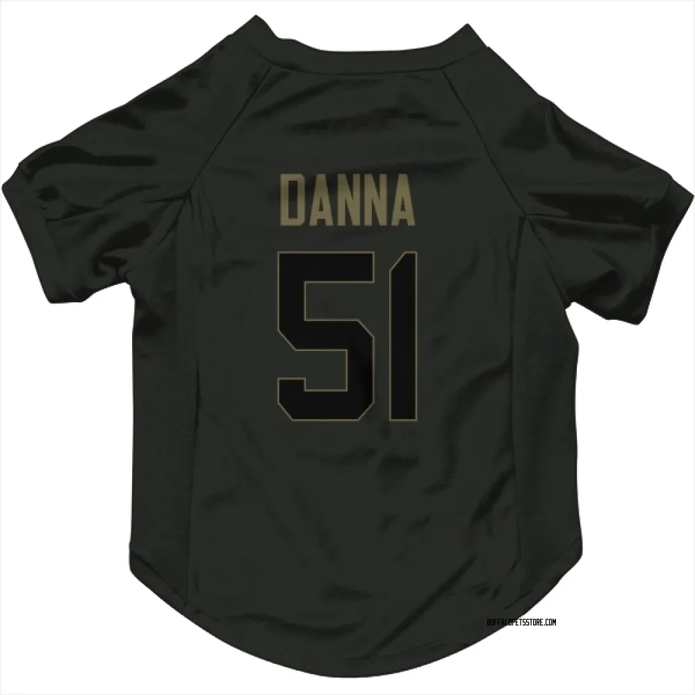 Buffalo Bills Mike Danna Black Service Pet Jersey for Dog & Cat