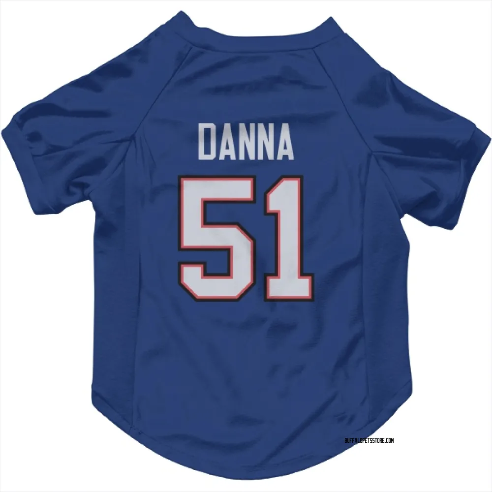Buffalo Bills Mike Danna Royal Pet Jersey for Dog & Cat