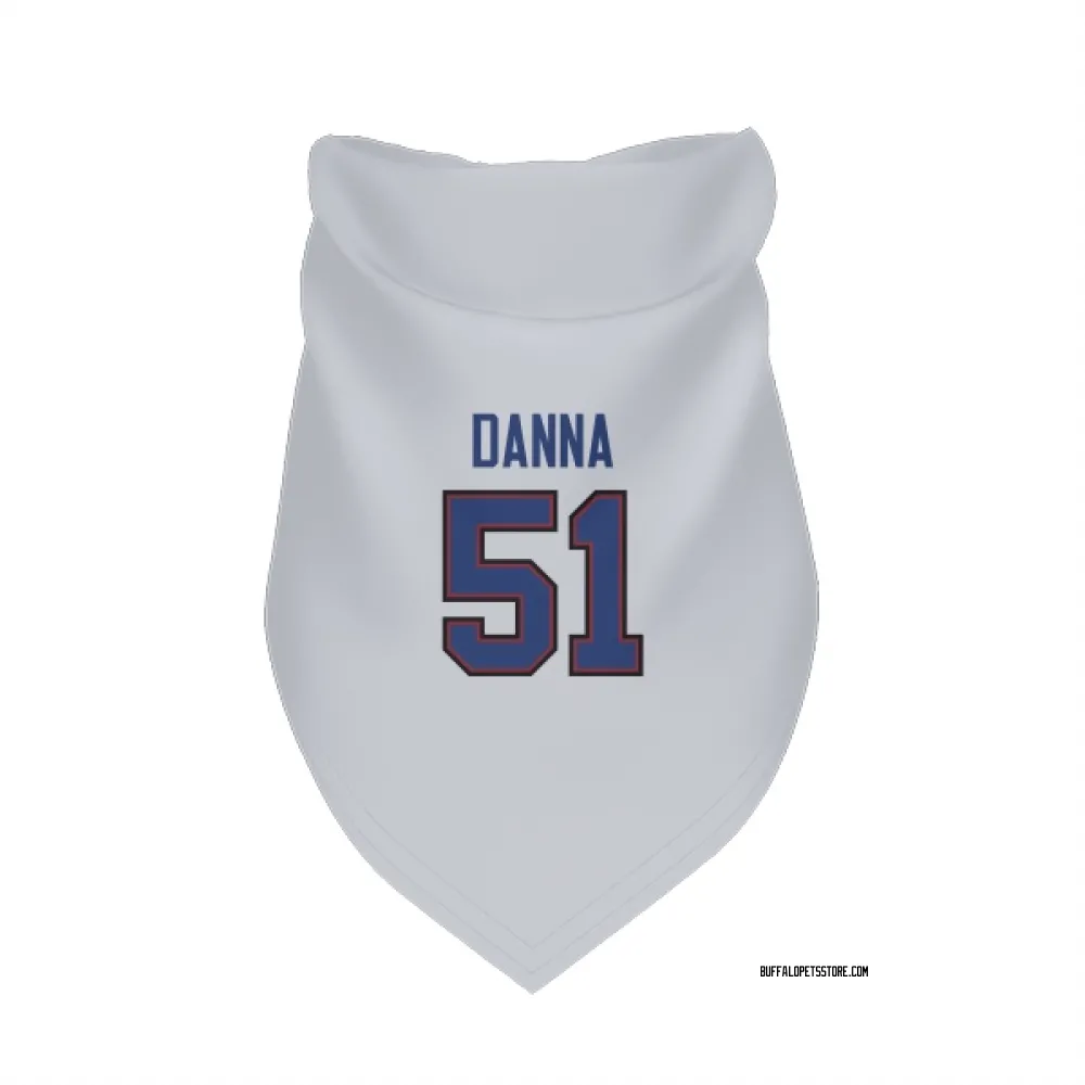 Buffalo Bills Mike Danna White Pet Bandana for Dog & Cat