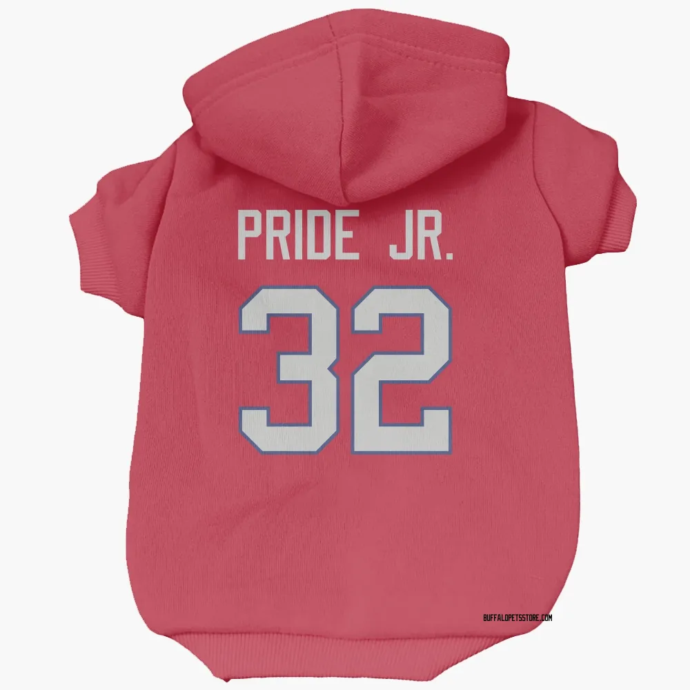 Buffalo Bills Toriano Pride Jr. Red Pet Hoodie for Dog & Cat