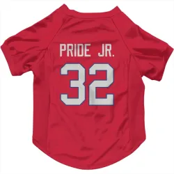 Buffalo Bills Toriano Pride Jr. Red Pet Jersey for Dog & Cat