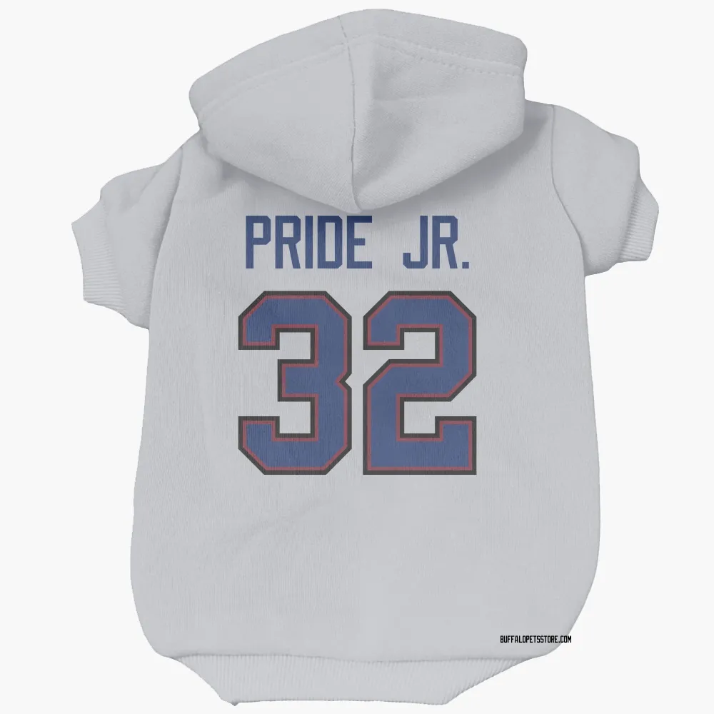 Buffalo Bills Toriano Pride Jr. White Pet Hoodie for Dog & Cat