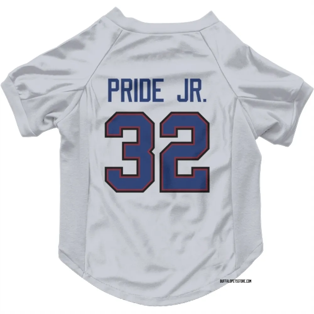 Buffalo Bills Toriano Pride Jr. White Pet Jersey for Dog & Cat