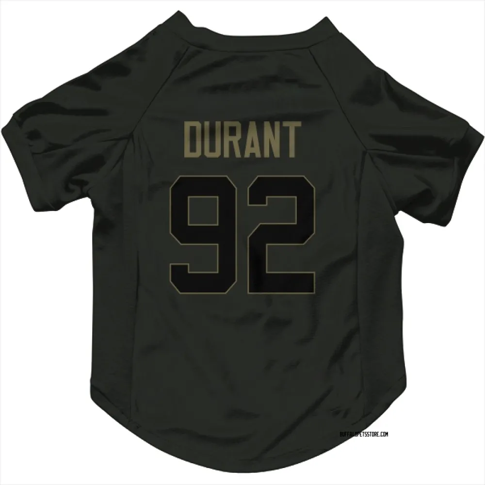 Buffalo Bills Zane Durant Black Service Pet Jersey for Dog & Cat