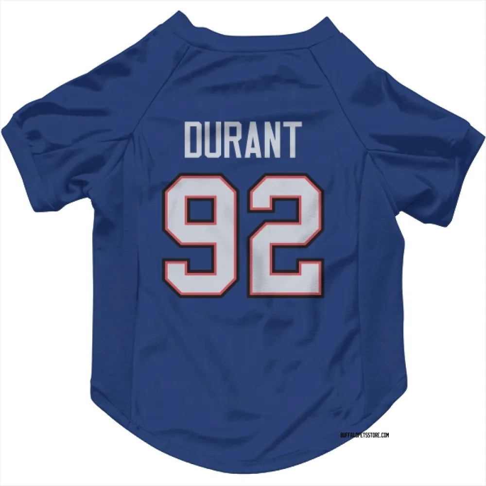 Buffalo Bills Zane Durant Royal Pet Jersey for Dog & Cat