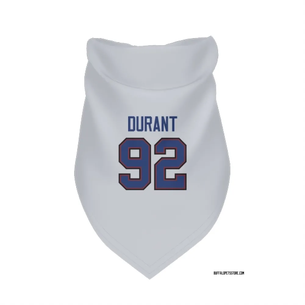 Buffalo Bills Zane Durant White Pet Bandana for Dog & Cat