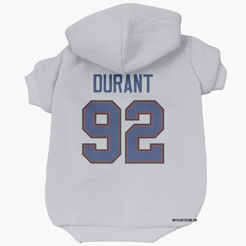 Buffalo Bills Zane Durant White Pet Hoodie for Dog & Cat