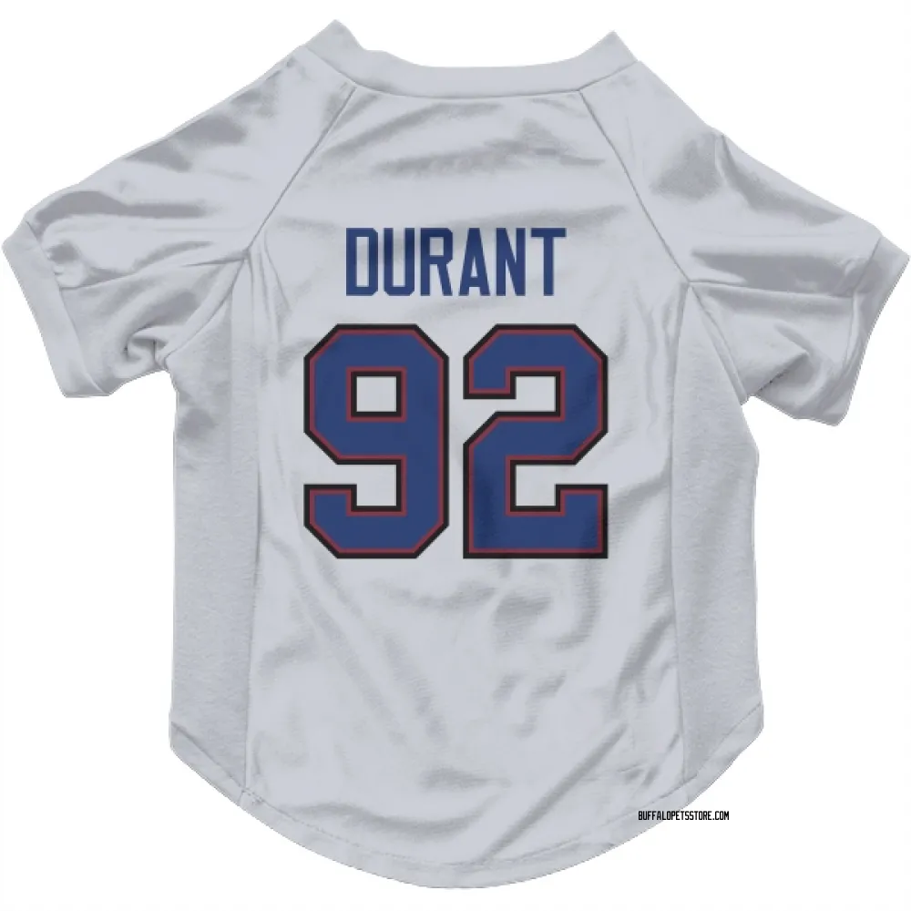 Buffalo Bills Zane Durant White Pet Jersey for Dog & Cat